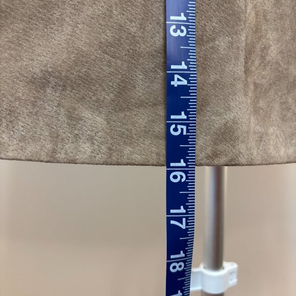 Blank NYC Asymmetrical Leather Mini Skirt - neutral brown zipper detail - Picture 8 of 10